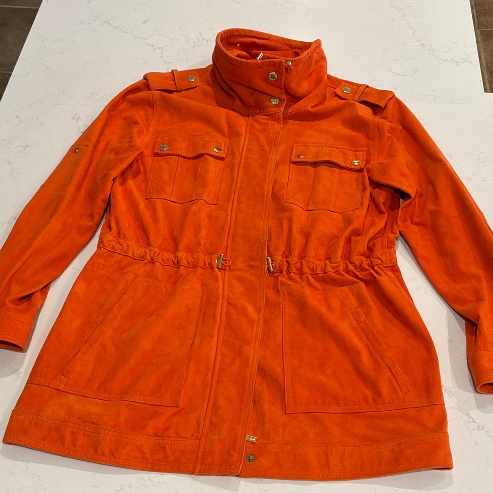 MICHAEL Michael Kors Vibrant Orange Utility Jacket